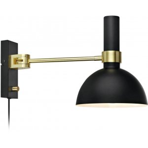 Larry Vägglampa Svart/Mässing