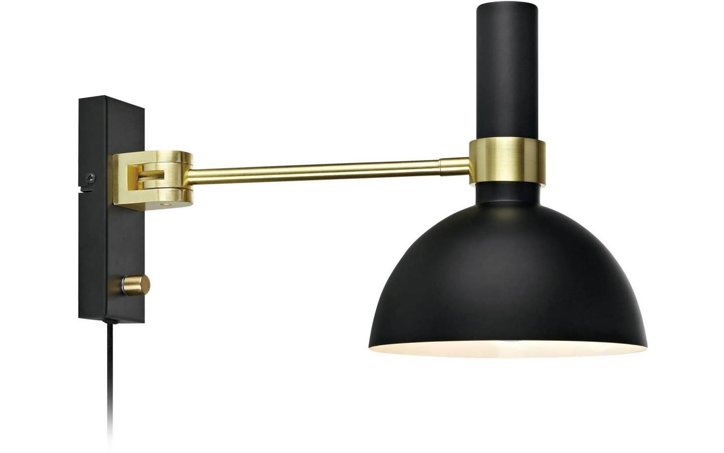 Larry Vägglampa Svart/Mässing