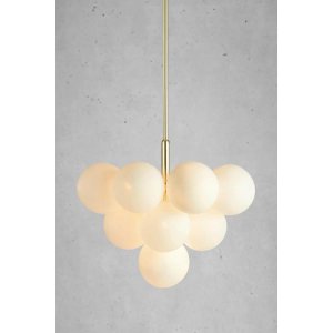 Merlot Taklampa Mässing/Opal 56cm