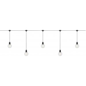 Garden24 Ljusslinga 4m 10L EXTRA Svart IP44