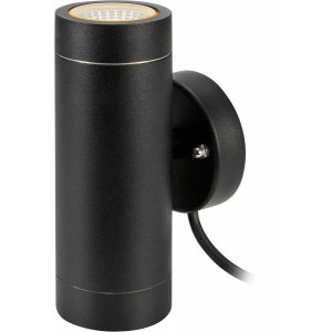 Garden24 Vägglampa Upp/Ned 3W 3000K Svart IP44