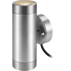 Garden24 Vägglampa Upp/Ned 3W 3000K Aluminium IP44