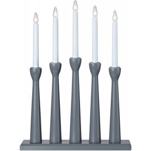 Måseskär Adventsljusstake 5L 49cm Grå