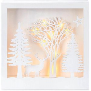 Folkabo Batteridriven Dekoration 27cm Vit