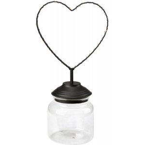 Sweetie Batteridriven Bordsdekoration Hjärta Svart/Klar