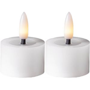 LED Värmeljus 2-pack Flamme Flow Vit