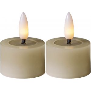 LED Värmeljus 2-pack Flamme Flow Beige