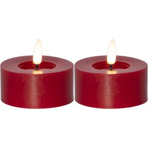 LED Värmeljus 2-pack Flamme Flow Röd