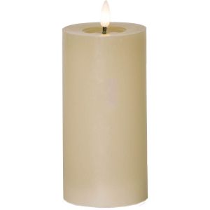 LED Blockljus Flamme Flow Beige