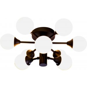 Cosmos Plafond Bad, Svart/Vit Svart / Opalvit