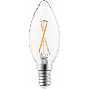Filament LED-lampa, kron, klar, 2,5W, E14, 230V, MB