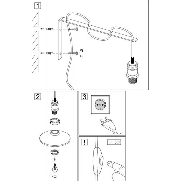 Disc Vägglampa Svart/Mässing