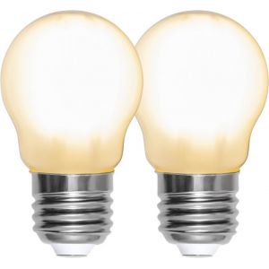 LED-lampa E27 G45 Frosted 2-pack