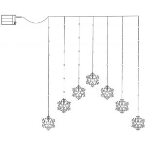 Ljusgardin Dew Drop Snowflake