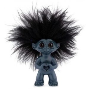 Lyckotroll Blå med Hjärta 9 cm