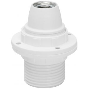 Lamphållare, Ojordad, Vit, E14