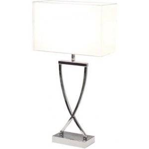 Omega Bordslampa 52cm Krom/Vit