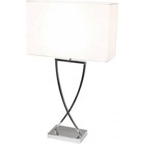 Omega Bordslampa 69cm Krom/Vit