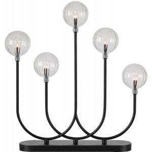 Enya Ljusstake 5L Svart/Klar