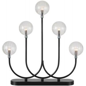 Enys Ljusstake 5L Svart/Klar