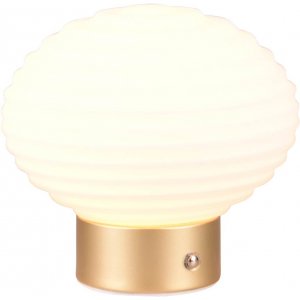 Earl Bordslampa LED matt mässing/vit uppladdningsbar