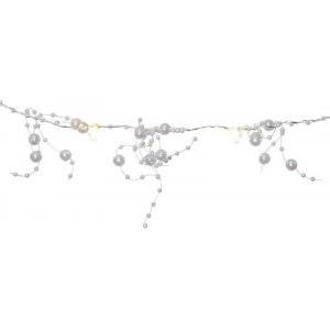 Dekorationsslinga Vita Pärlor 20L LED