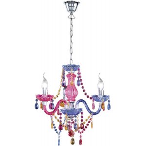 Luster Ljuskrona 3-delad E14 flerfärgad