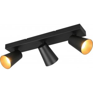 Sharp Spotlight 3-delad GU10 matt svart/guld