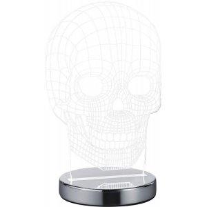 Skull Bordslampa LED i krom