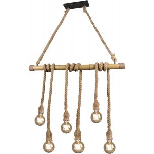 Wilma Takpendel 6xE27 brun/bambu