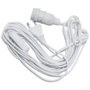 Sladdställ E14 5m Vit med strömbrytare