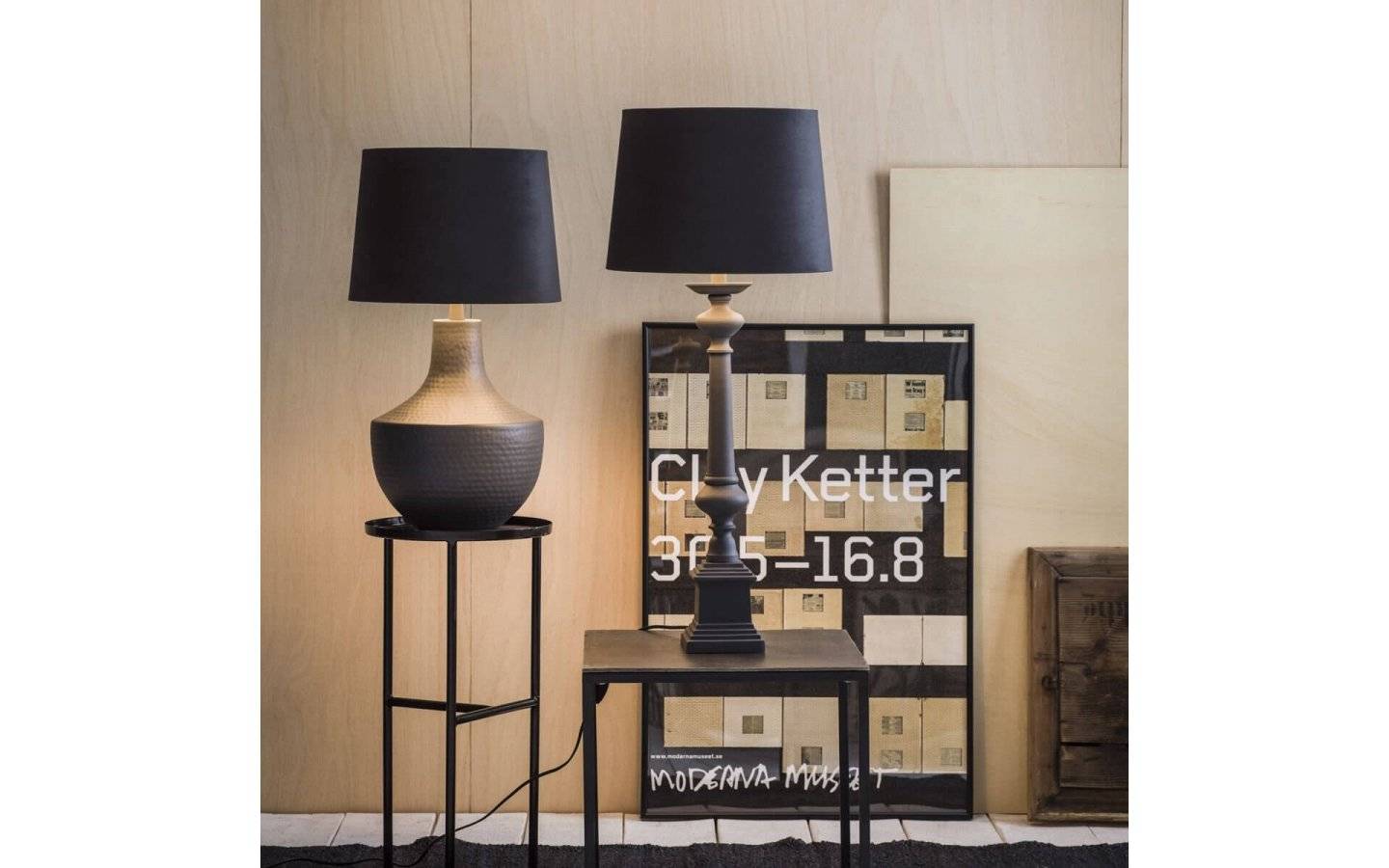 Sofia Lampskärm Sammet Ø35cm Svart