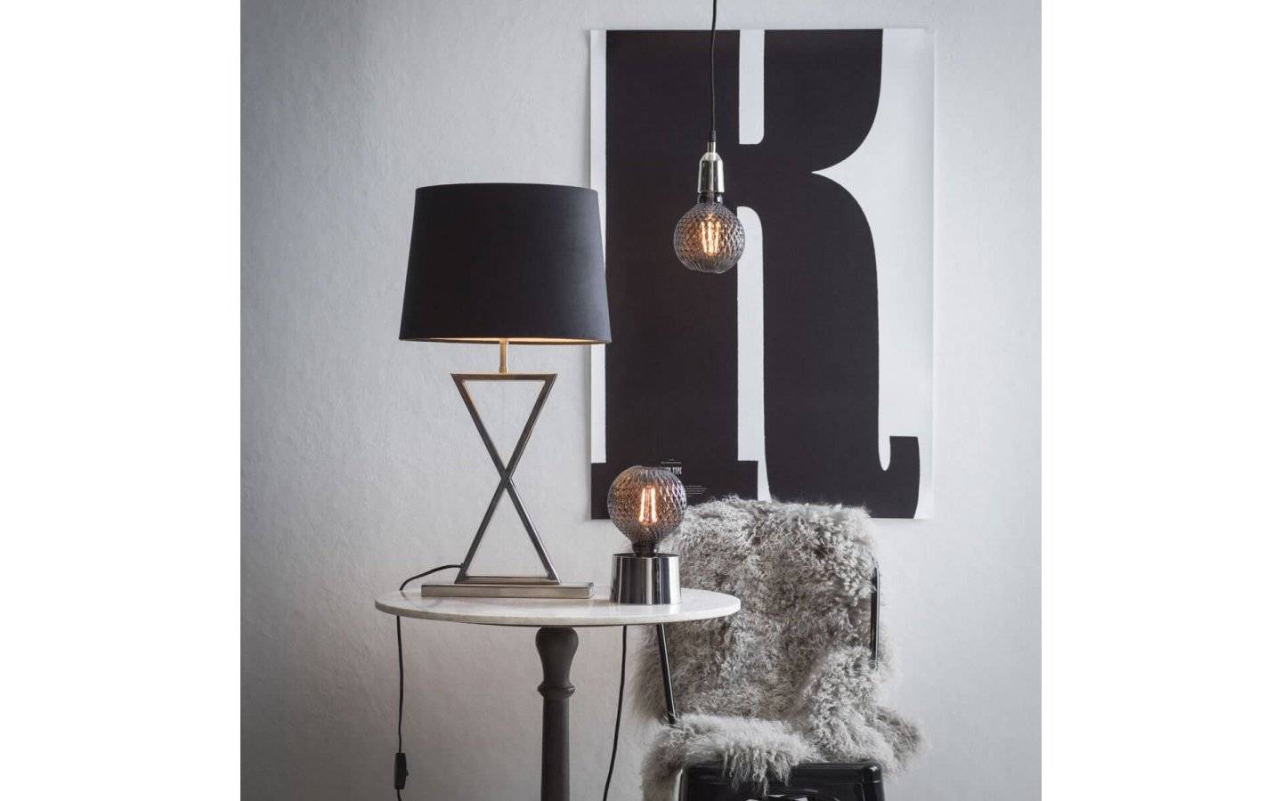 Sofia Lampskärm Sammet Ø35cm Svart