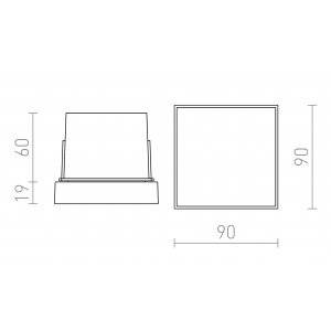 Dejavu SQ9 Vägglampa LED
