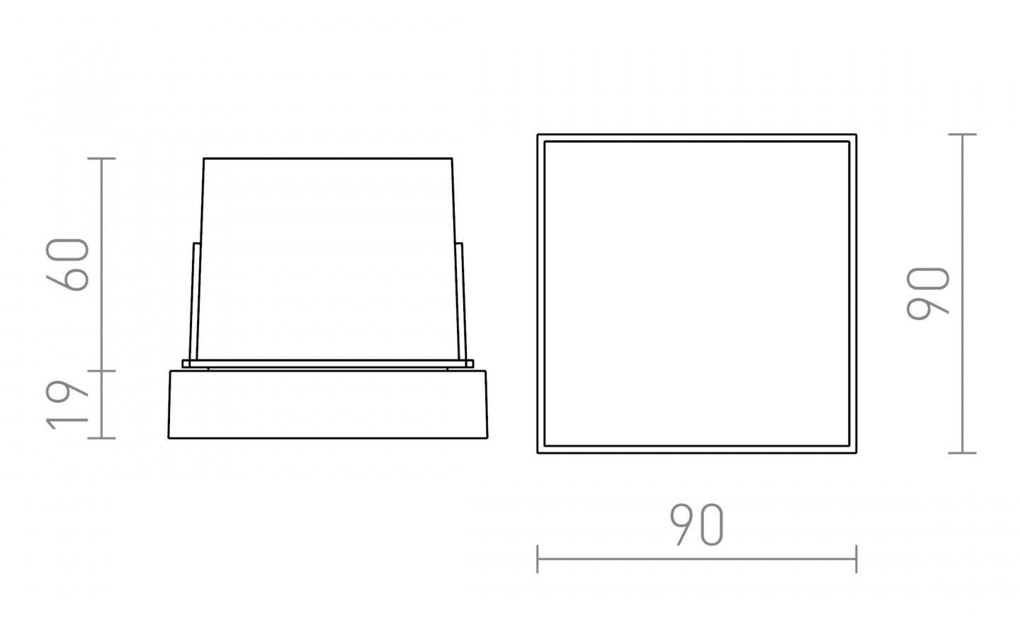 Dejavu SQ9 Vägglampa LED