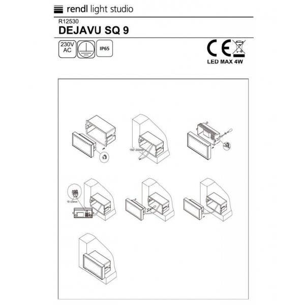 Dejavu SQ9 Vägglampa LED