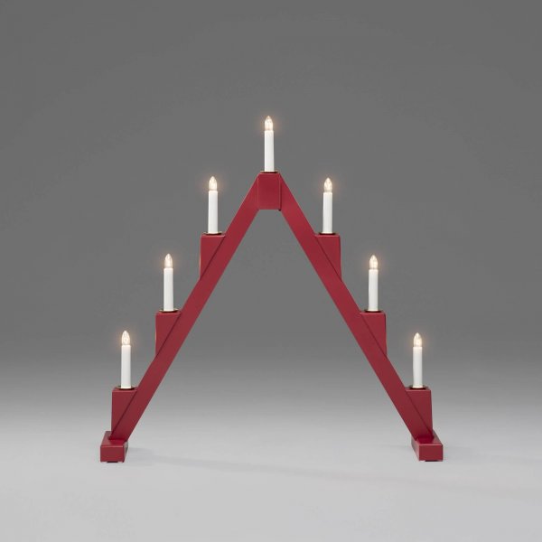 Saga Adventsljusstake Röd 56cm