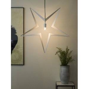 Hängande Metallstjärna Vit 80cm