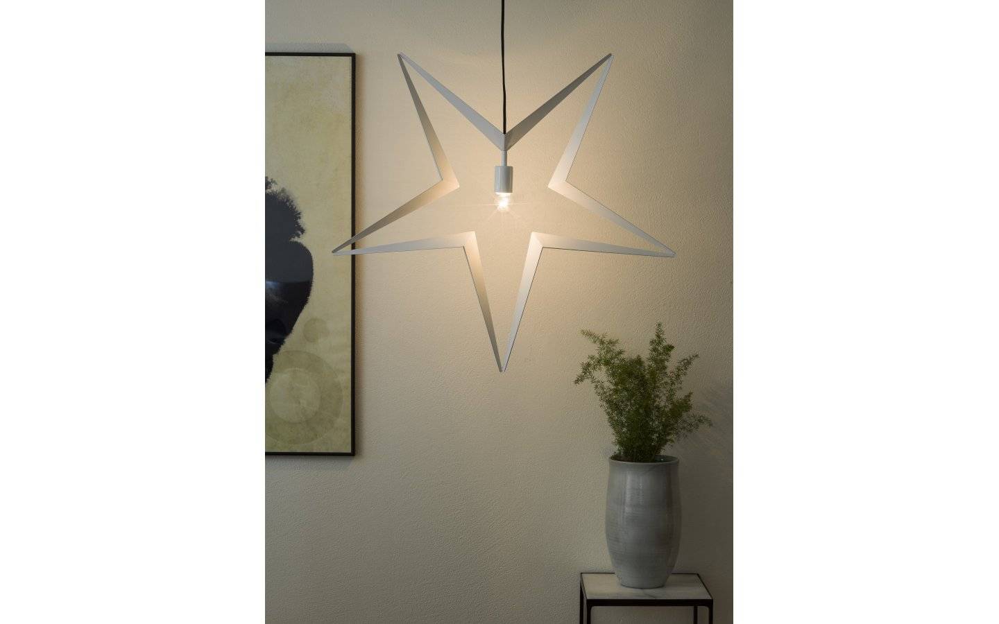 Hängande Metallstjärna Vit 80cm