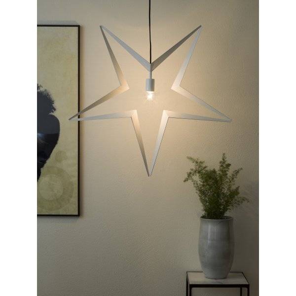 Hängande Metallstjärna Vit 80cm