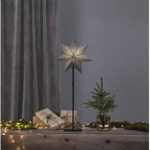 Ozen Julstjärna På Fot Grå 85cm
