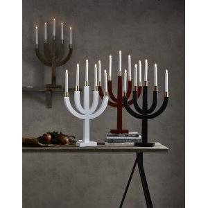 Elias Adventsljusstake Vit/Mässing 67cm