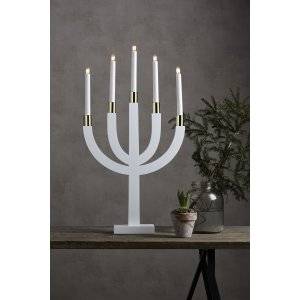 Elias Adventsljusstake Vit/Mässing 67cm