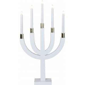 Elias Adventsljusstake Vit/Mässing 67cm