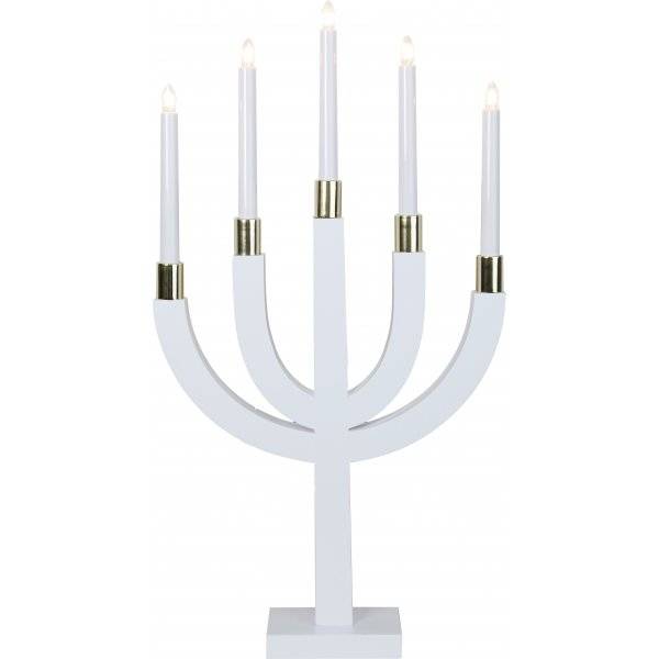 Elias Adventsljusstake Vit/Mässing 67cm
