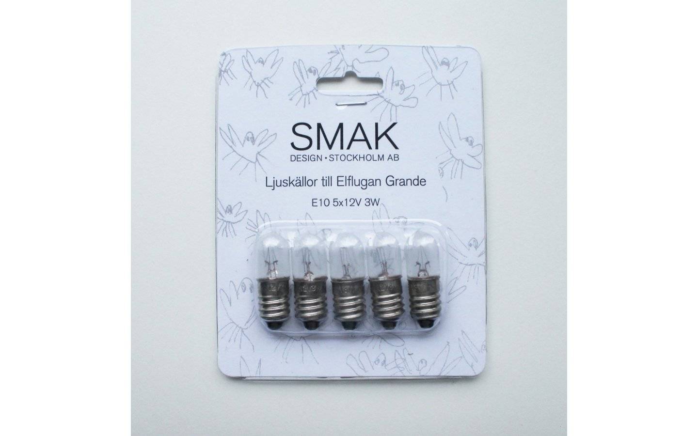 Reservlampa Elflugan Grande E10 3W 5-Pack