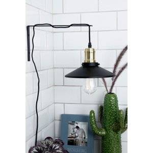 Disc Vägglampa Svart/Mässing