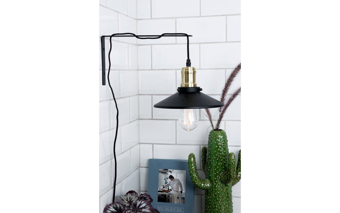 Disc Vägglampa Svart/Mässing