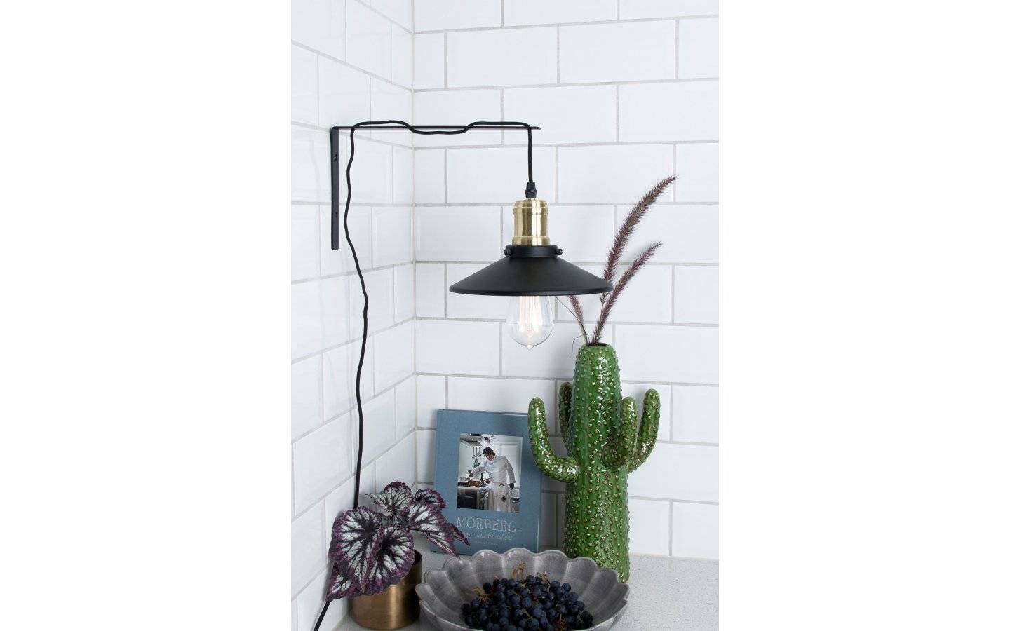 Disc Vägglampa Svart/Mässing