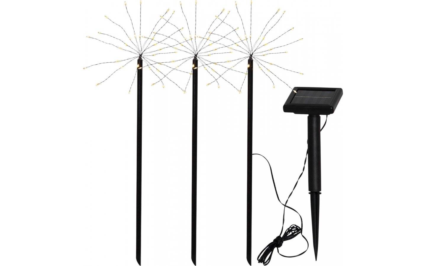 Firework Solcellslampa På Pinne, 3-pack, 40 cm, 0,06W